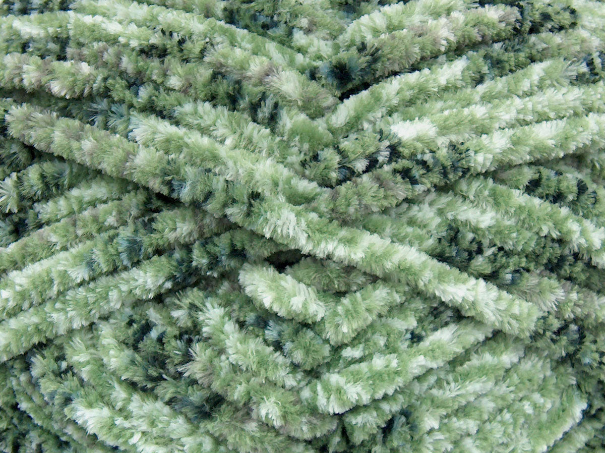 Chenille Tweed Black, Grey Shades, White, Green fnt2-74483