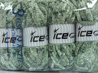 Chenille Tweed Black, Grey Shades, White, Green fnt2-74483