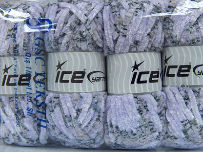 Chenille Tweed Black, Grey Shades, White, Light Lilac fnt2-74489