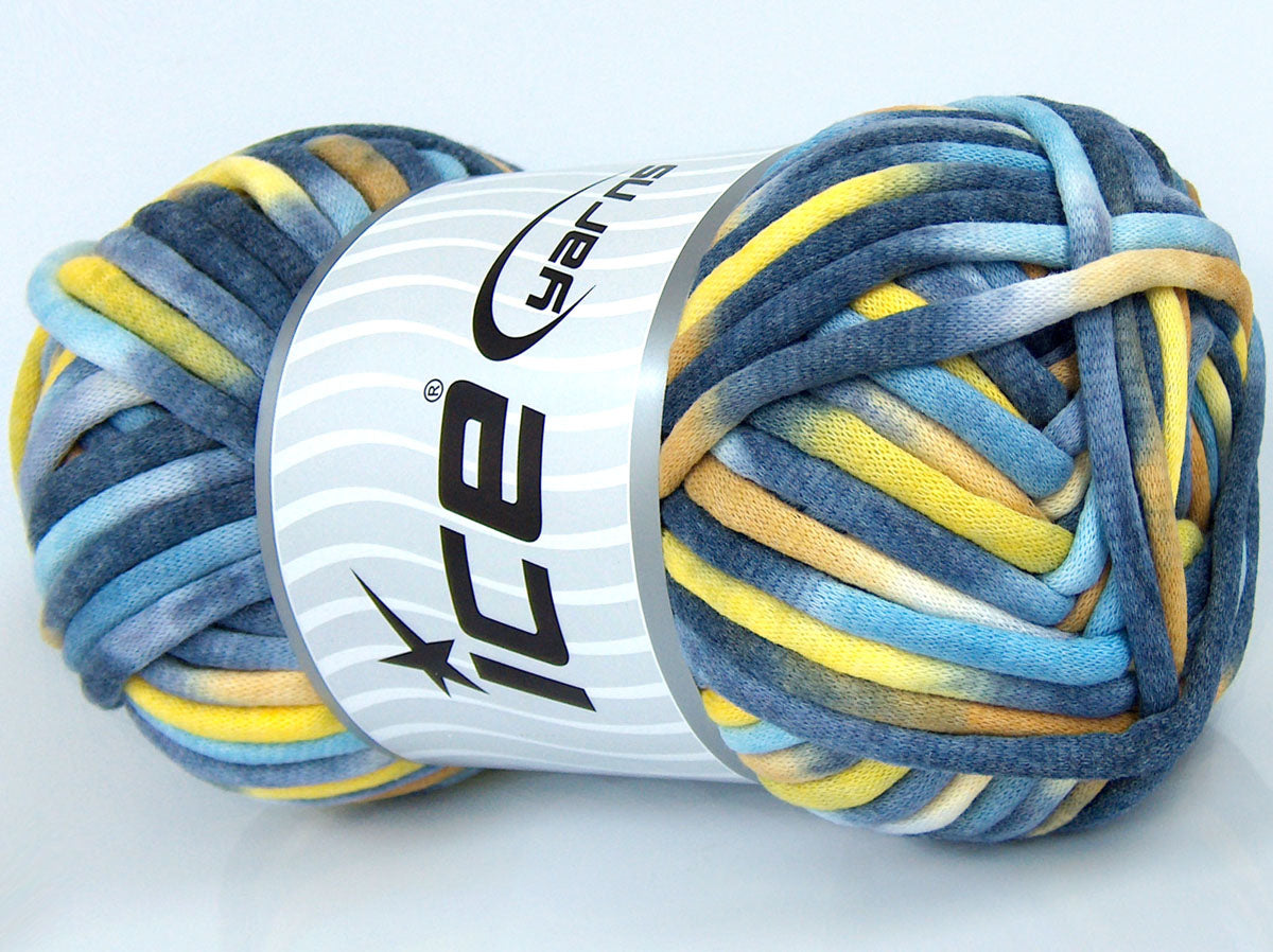 Tube Cotton Jumbo Color Blue Shades, Yellow Shades fnt2-74537