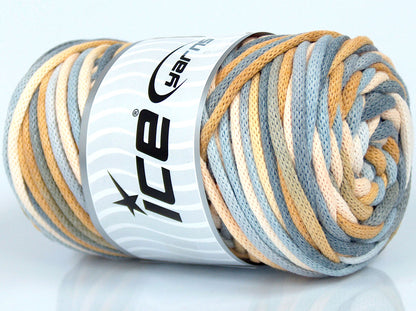 Macrame VisCot Color 3mm Cream Shades, Light Brown, Grey Shades fnt2-74552