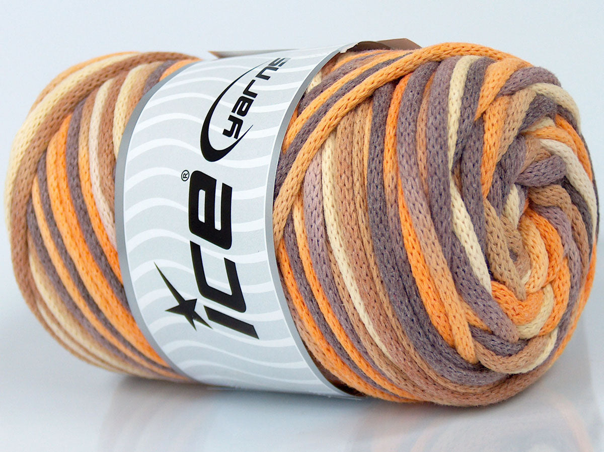 Macrame VisCot Color 3mm Brown Shades, Yellow, Orange fnt2-74553
