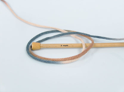 Macrame VisCot Color 3mm Brown Shades, Cream, Grey Shades fnt2-74554