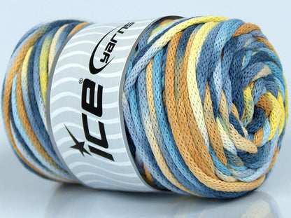 Macrame VisCot Color 3mm Blue Shades, Yellow Shades fnt2-74559