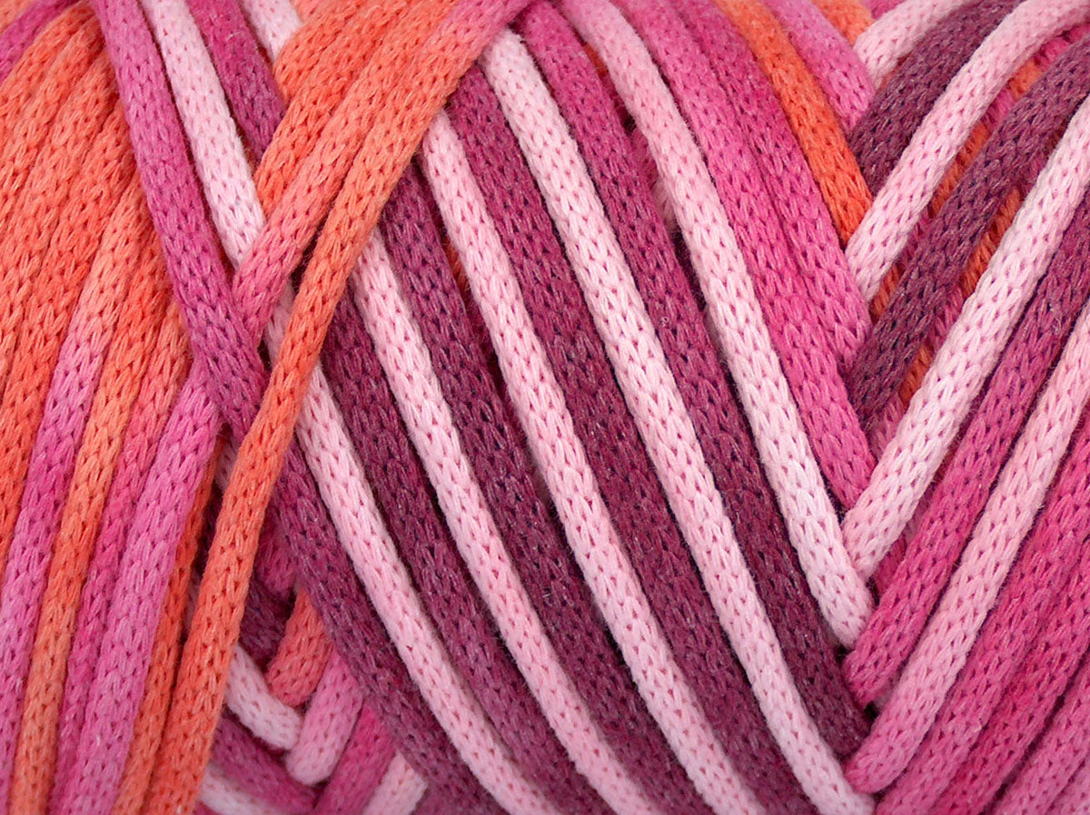 Macrame VisCot Color 3mm Pink Shades, Orange, Maroon fnt2-74563