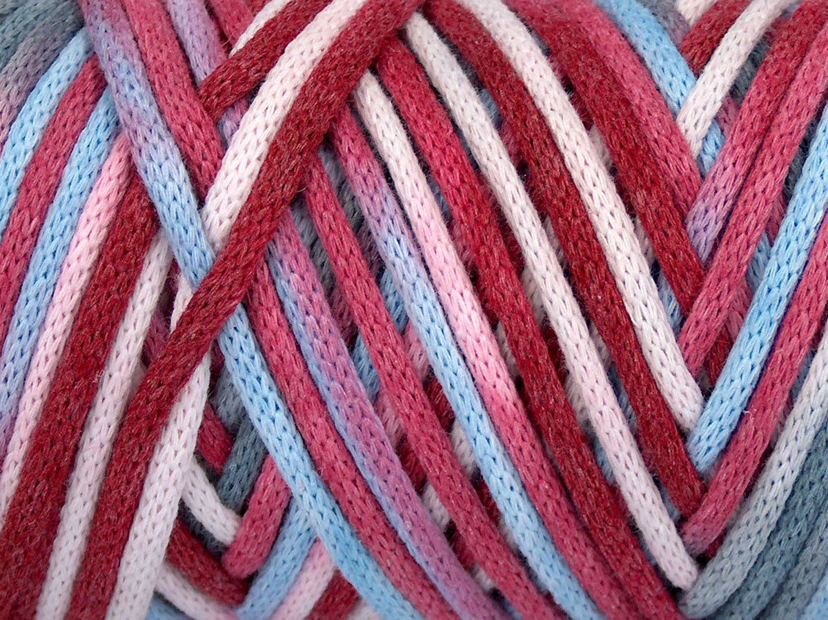 Macrame VisCot Color 3mm Red, Pink Shades, Grey, Light Blue fnt2-74564