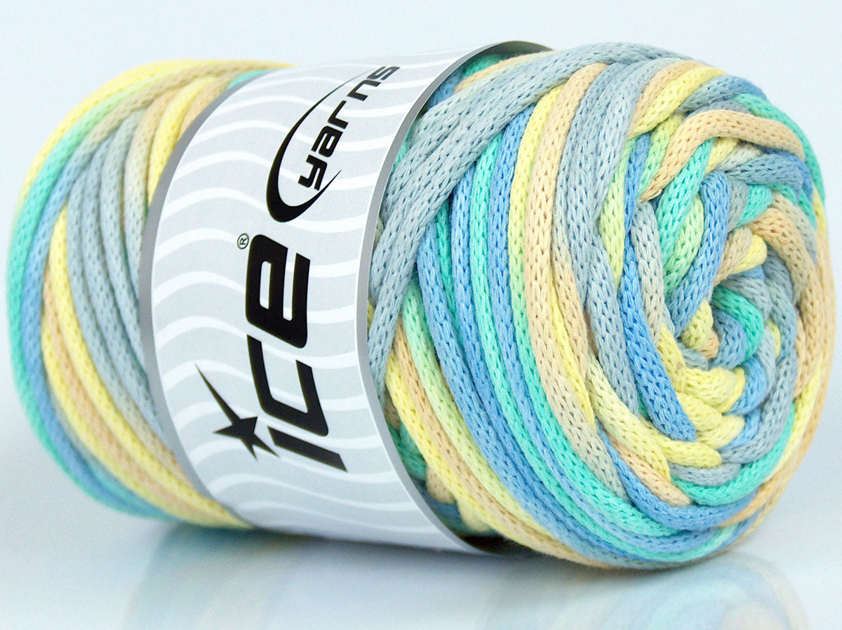 Macrame VisCot Color 3mm Light Yellow, Light Grey, Green Shades fnt2-74569
