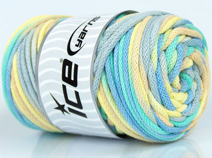 Macrame VisCot Color 3mm Light Yellow, Light Grey, Green Shades fnt2-74569