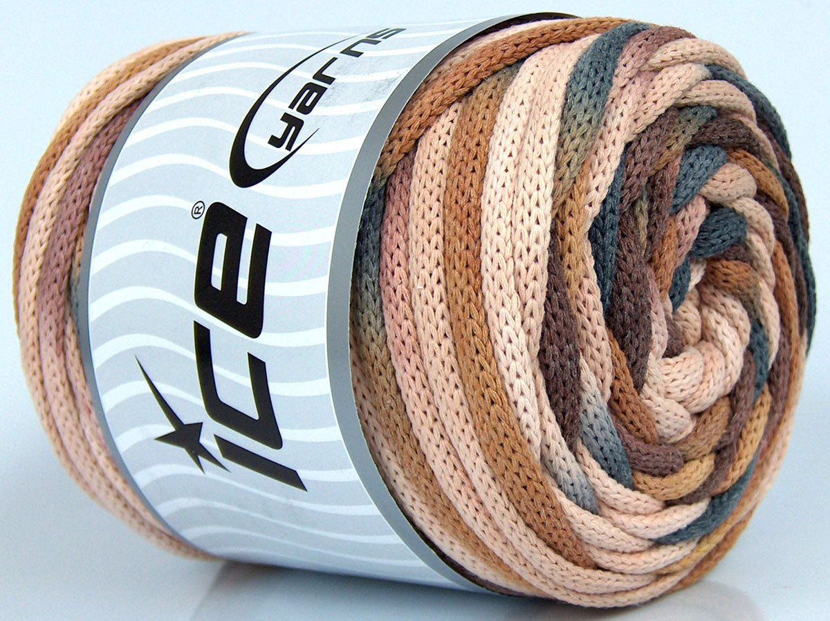 Macrame VisCot Color 5mm Brown Shades, Cream, Grey Shades fnt2-74574
