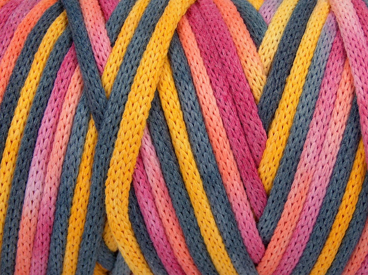 Macrame VisCot Color 5mm Orange, Pink, Yellow, Light Grey fnt2-74578