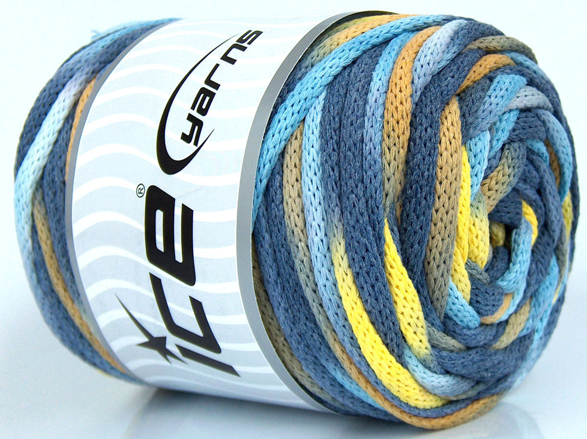 Macrame VisCot Color 5mm Blue Shades, Yellow Shades fnt2-74579
