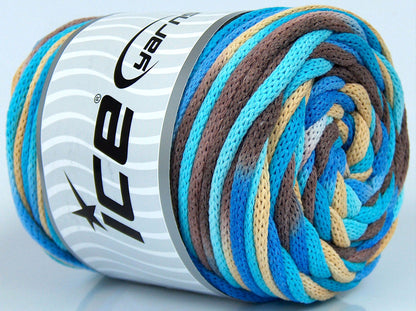 Macrame VisCot Color 5mm Blue Shades, Brown Shades, Cream fnt2-74581