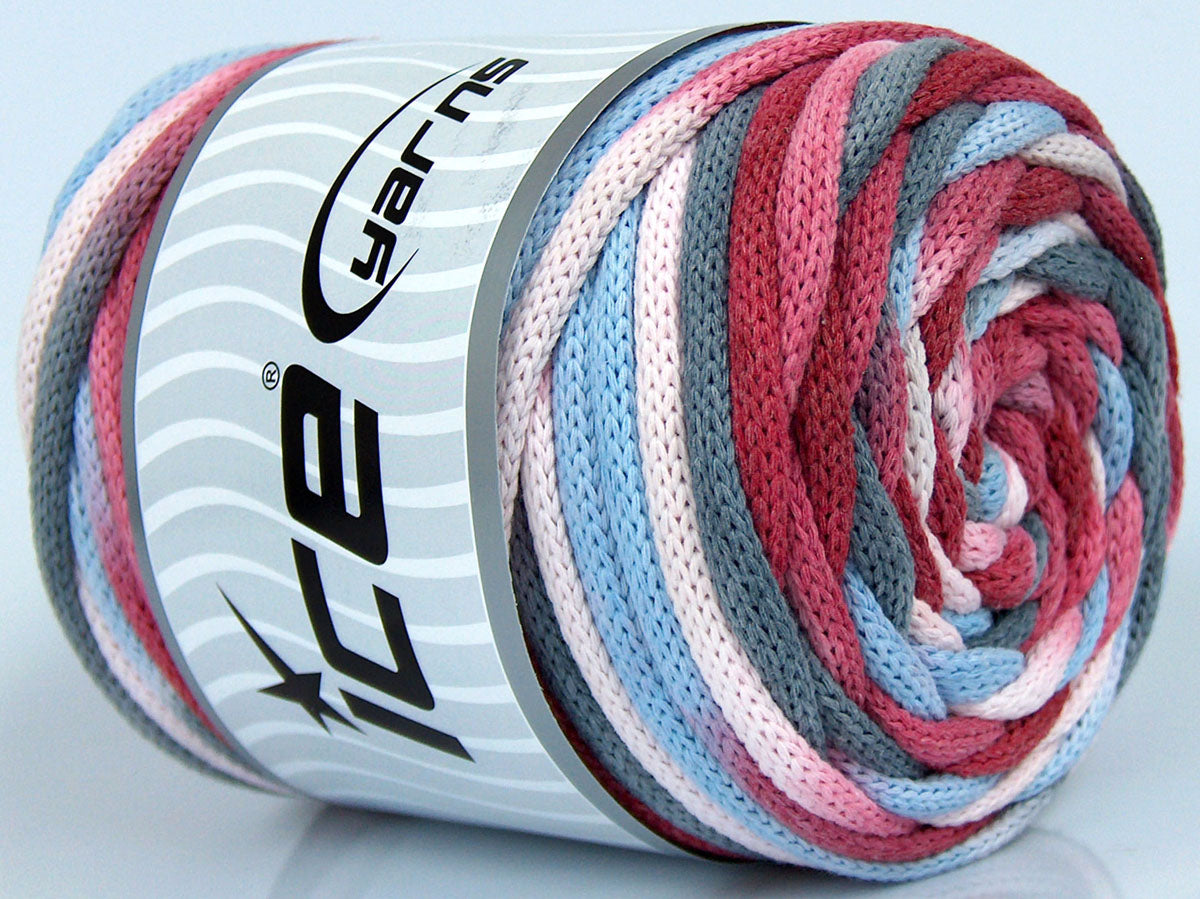 Macrame VisCot Color 5mm Red, Pink Shades, Grey, Light Blue fnt2-74584