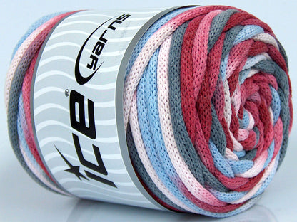 Macrame VisCot Color 5mm Red, Pink Shades, Grey, Light Blue fnt2-74584