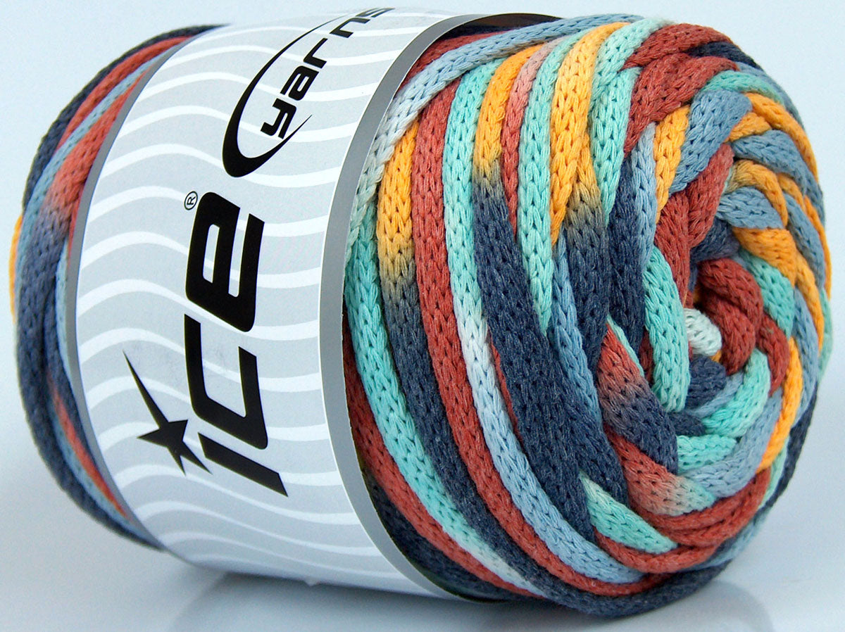 Macrame VisCot Color 5mm Copper, Gold, Mint Green, Blue Shades fnt2-74590