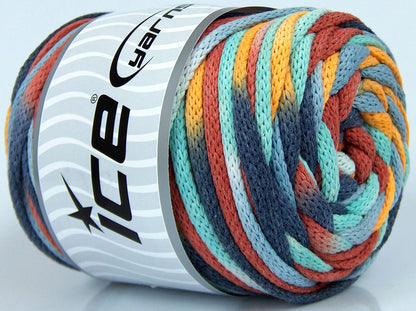 Macrame VisCot Color 5mm Copper, Gold, Mint Green, Blue Shades fnt2-74590