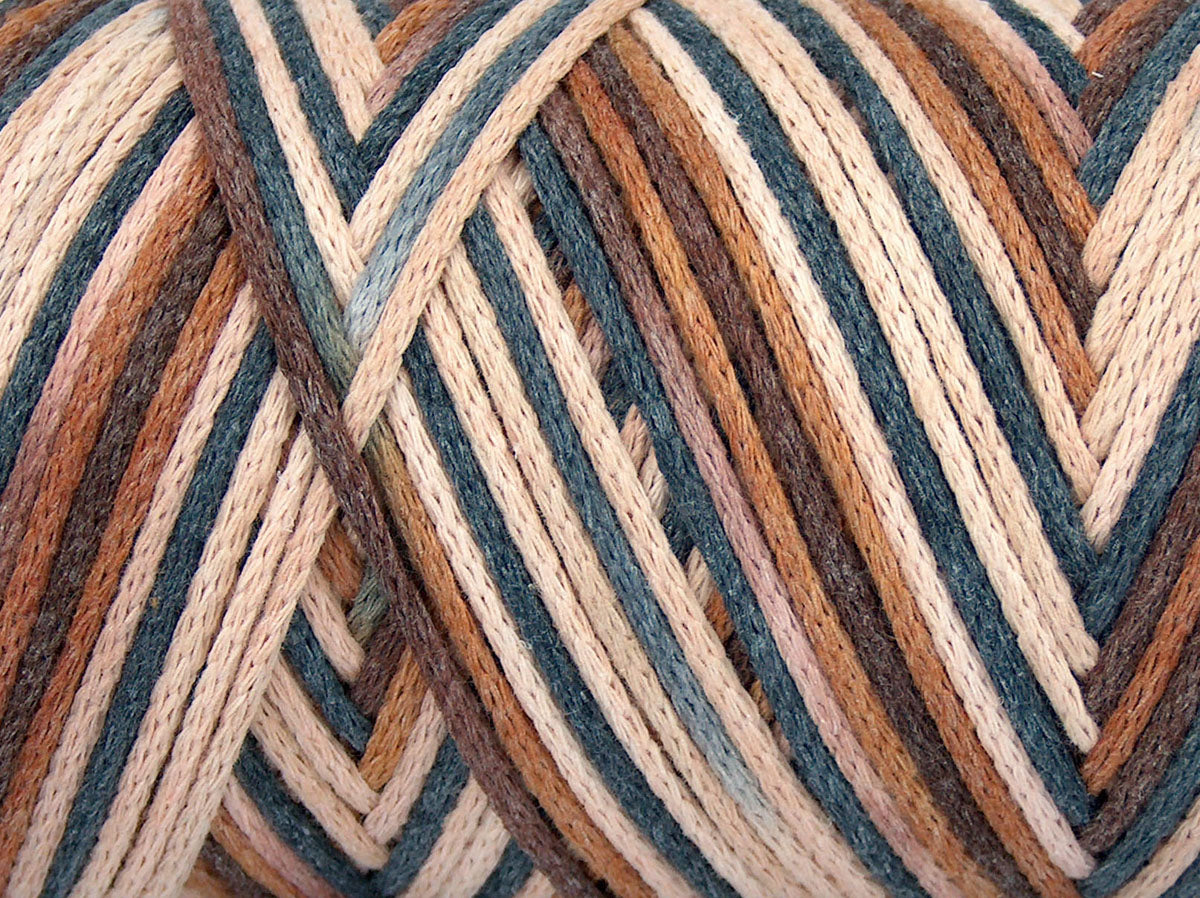 Macrame Cotton Print Brown Shades, Cream, Grey Shades fnt2-74594
