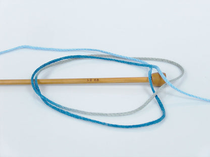 Macrame Cotton Print Blue Shades, Grey Shades fnt2-74600