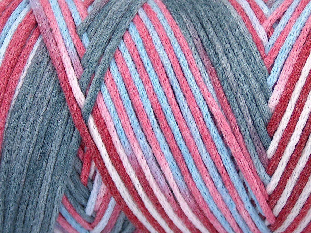 Macrame Cotton Print Red, Pink Shades, Grey, Light Blue fnt2-74604
