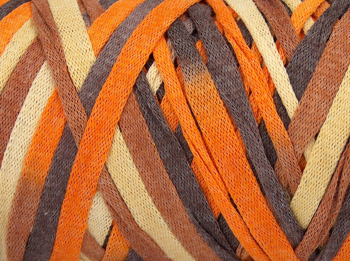 VisCot Ribbon Color Brown Shades, Yellow, Orange fnt2-74613