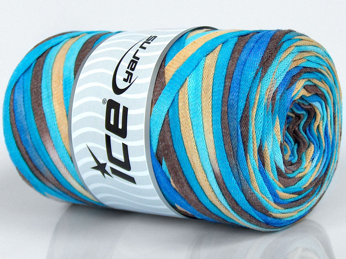 VisCot Ribbon Color Blue Shades, Brown Shades, Cream fnt2-74621