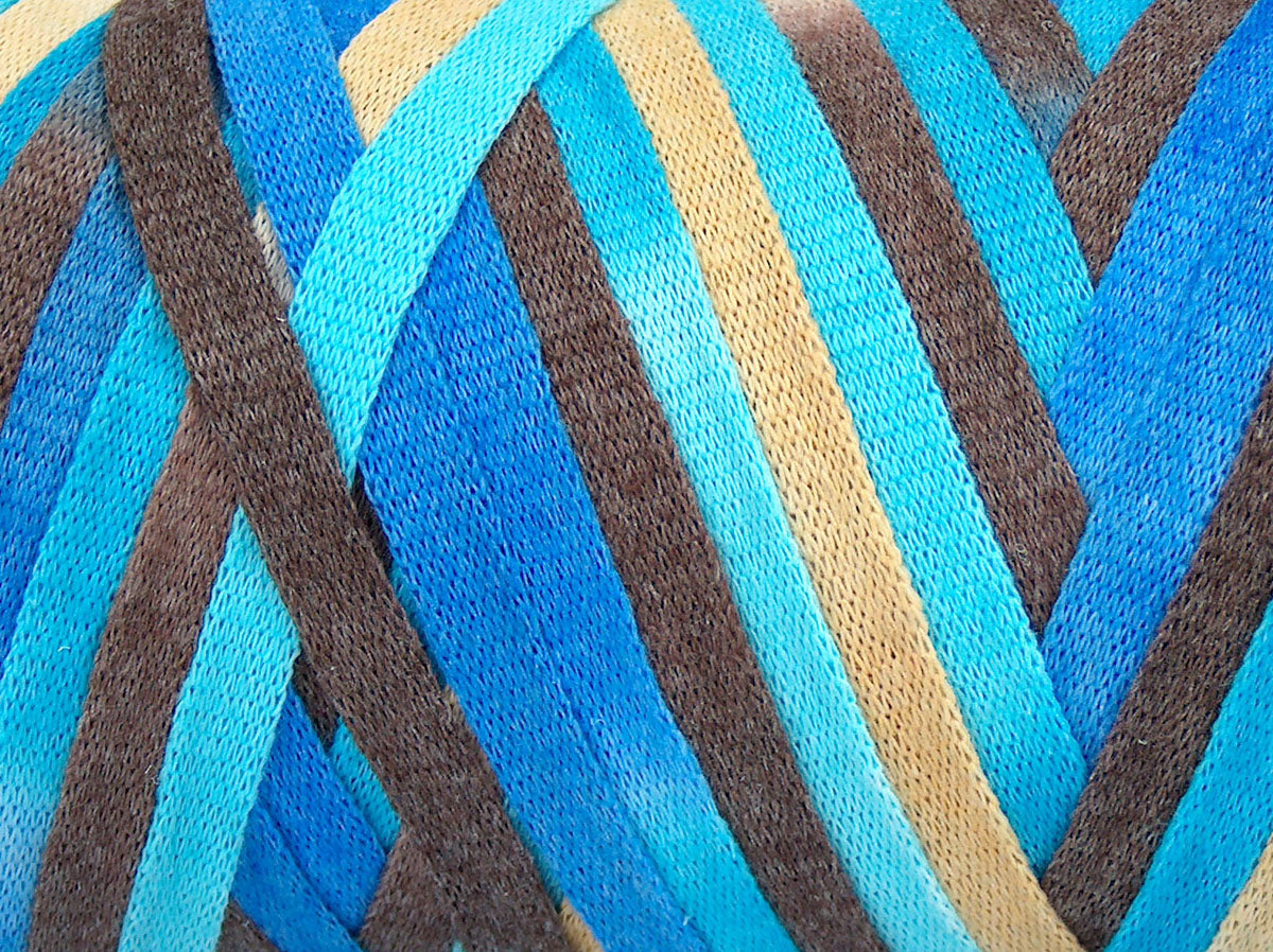VisCot Ribbon Color Blue Shades, Brown Shades, Cream fnt2-74621