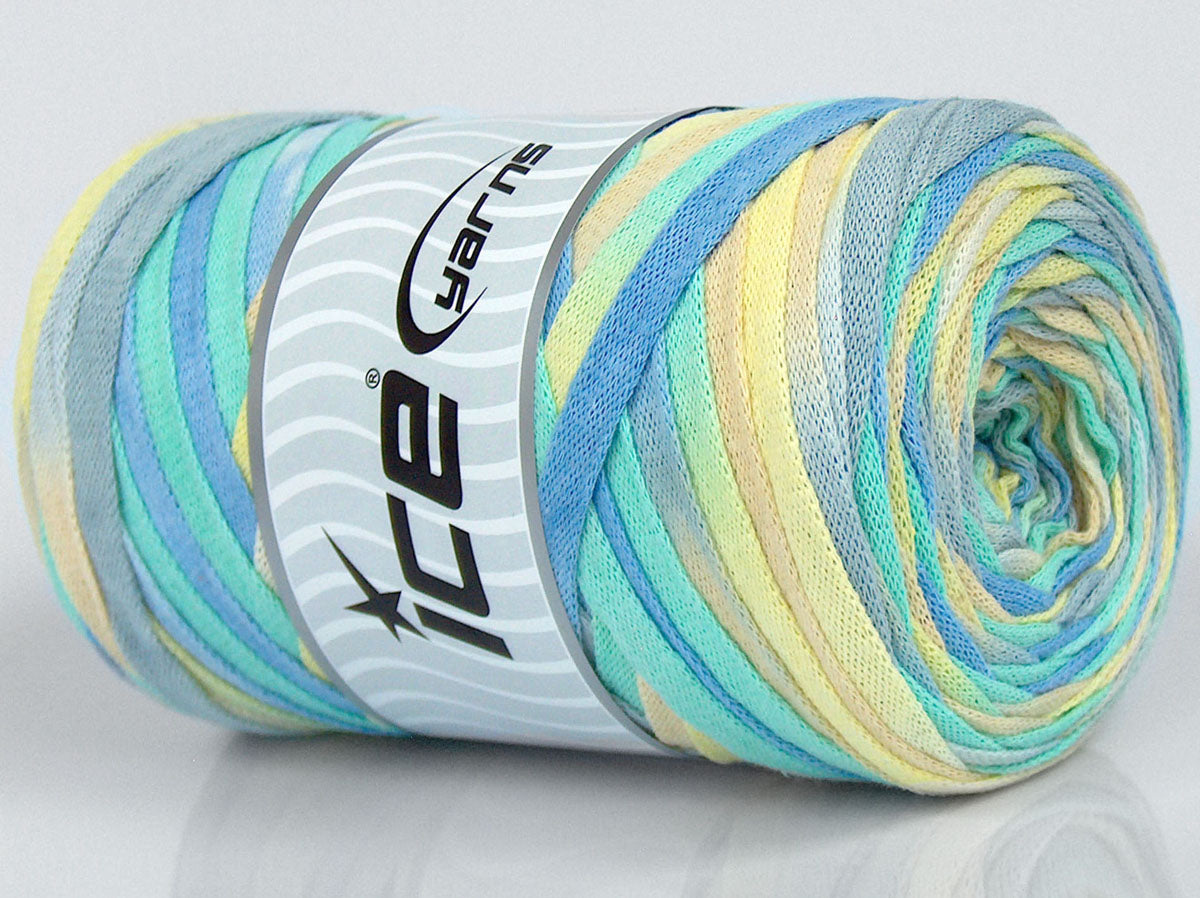 VisCot Ribbon Color Light Yellow, Light Grey, Green Shades fnt2-74628