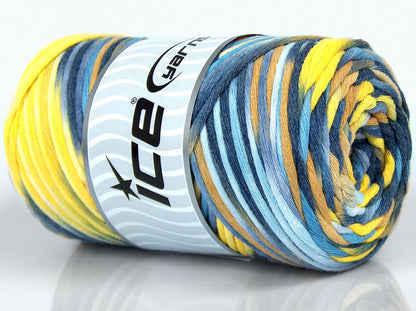 Natural Cotton Color 3mm Blue Shades, Yellow Shades fnt2-74638