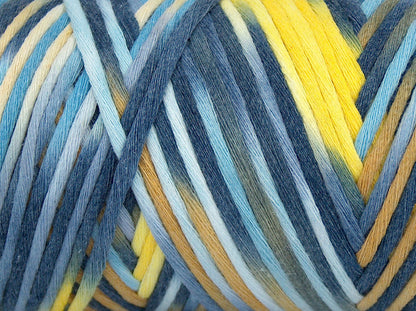 Natural Cotton Color 3mm Blue Shades, Yellow Shades fnt2-74638