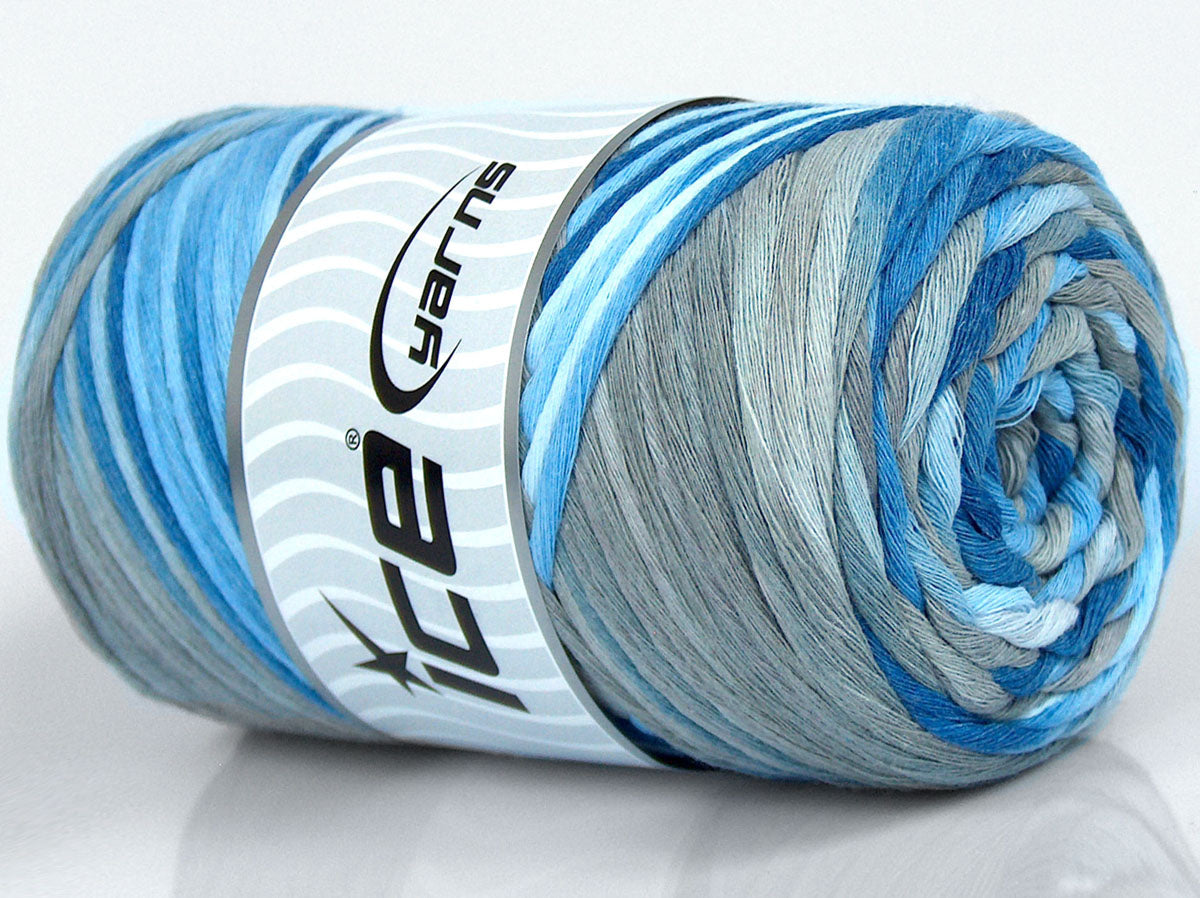 Natural Cotton Color 3mm Blue Shades, Grey Shades fnt2-74639