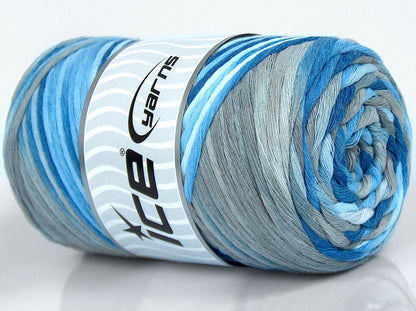 Natural Cotton Color 3mm Blue Shades, Grey Shades fnt2-74639