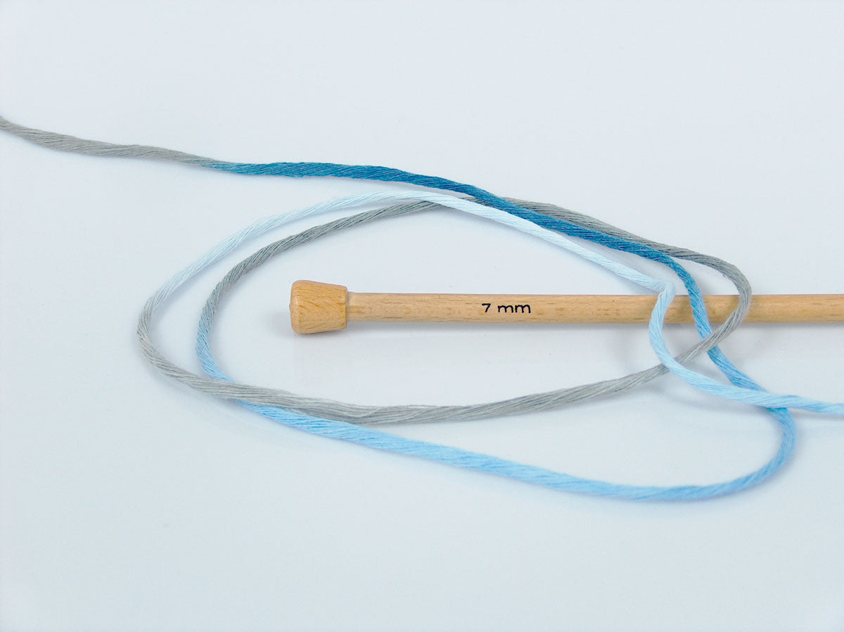 Natural Cotton Color 3mm Blue Shades, Grey Shades fnt2-74639
