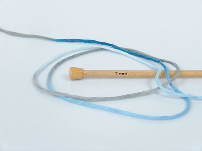 Natural Cotton Color 3mm Blue Shades, Grey Shades fnt2-74639
