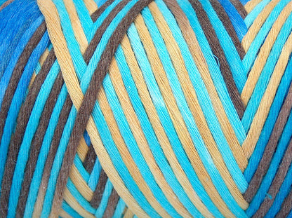 Natural Cotton Color 3mm Blue Shades, Brown Shades, Cream fnt2-74640