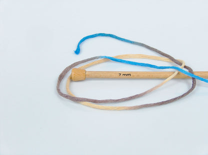 Natural Cotton Color 3mm Blue Shades, Brown Shades, Cream fnt2-74640