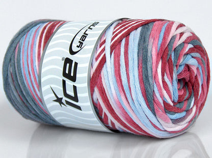 Natural Cotton Color 3mm Red, Pink Shades, Grey, Light Blue fnt2-74643