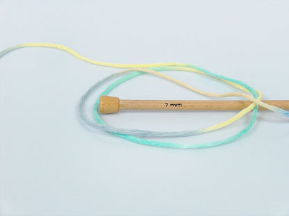 Natural Cotton Color 3mm Light Yellow, Light Grey, Green Shades fnt2-74647