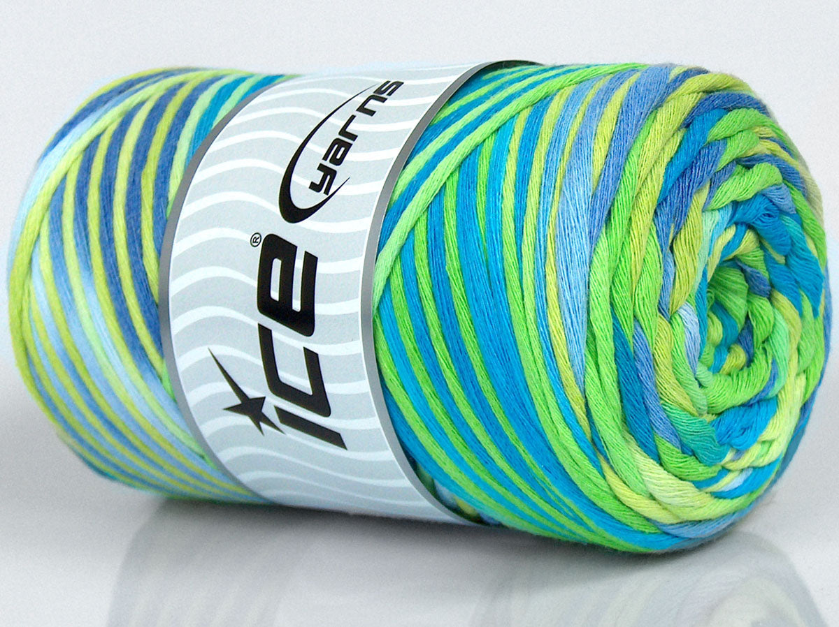 Natural Cotton Color 3mm Green Shades, Blue, Lilac fnt2-74649