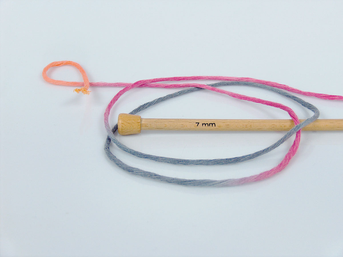 Natural Cotton Color 3mm Orange, Pink, Yellow, Light Grey fnt2-74650