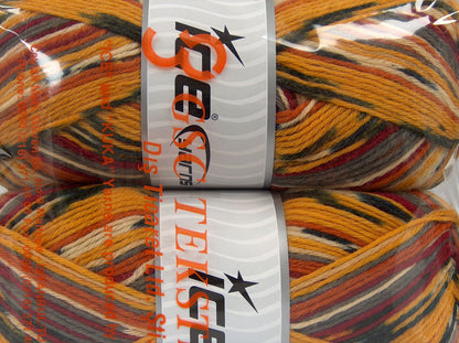 Glamor Sock Gold Shades, Red, Grey, Cream fnt2-74757