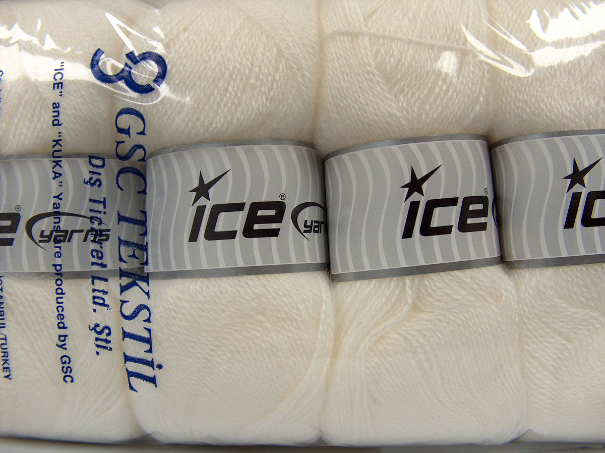 Ice Yarns Mohair Pastell – Weiß – 10 % Mohair, 15 % Wolle, 75 % Premium-Acryl