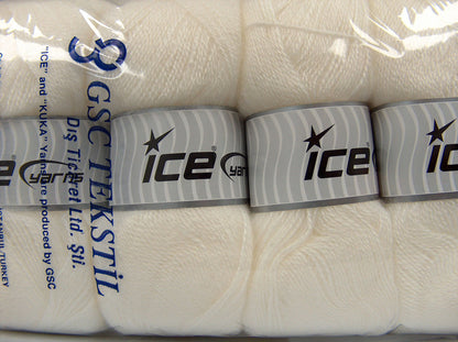Ice Yarns Mohair Pastell – Weiß – 10 % Mohair, 15 % Wolle, 75 % Premium-Acryl