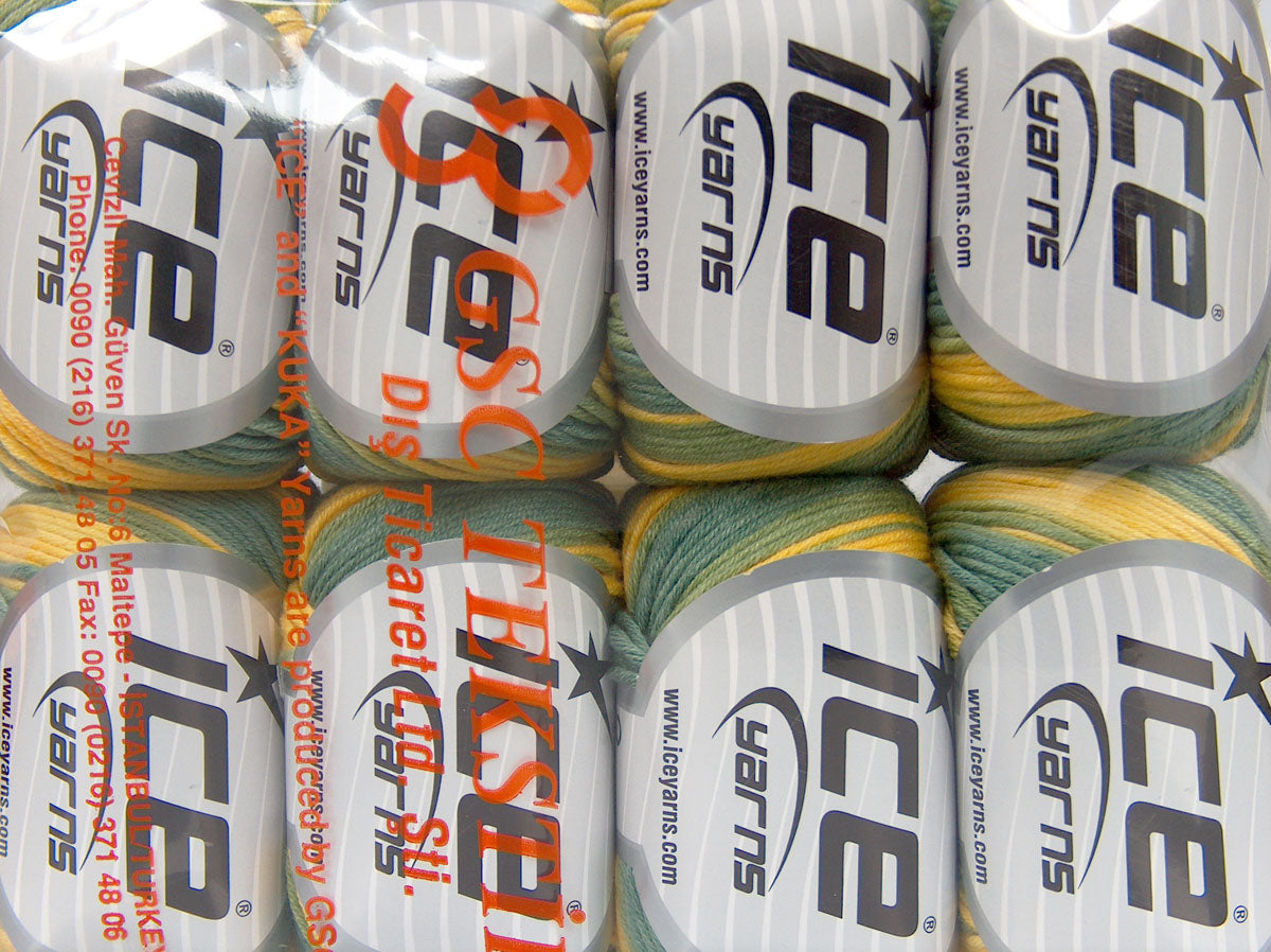 Lorena Batik DK Green Shades, Yellow fnt2-75307