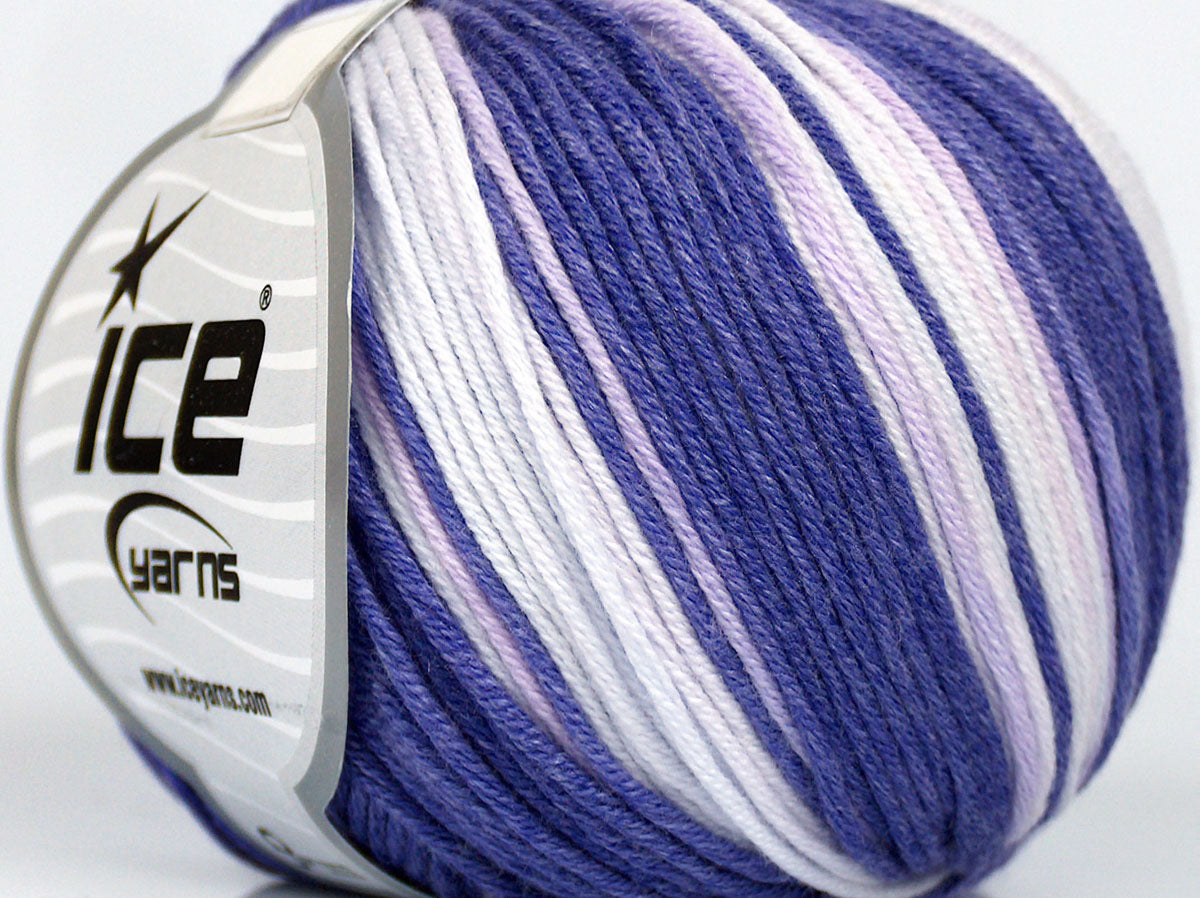 Ice Yarns Lorena Batik DK – Nuances de lilas – 50 % coton, 50 % acrylique