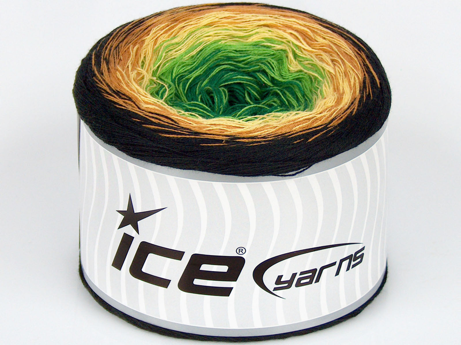 Cakes Cotton Fine Green Shades, Yellow, Gold, Black fnt2-76087
