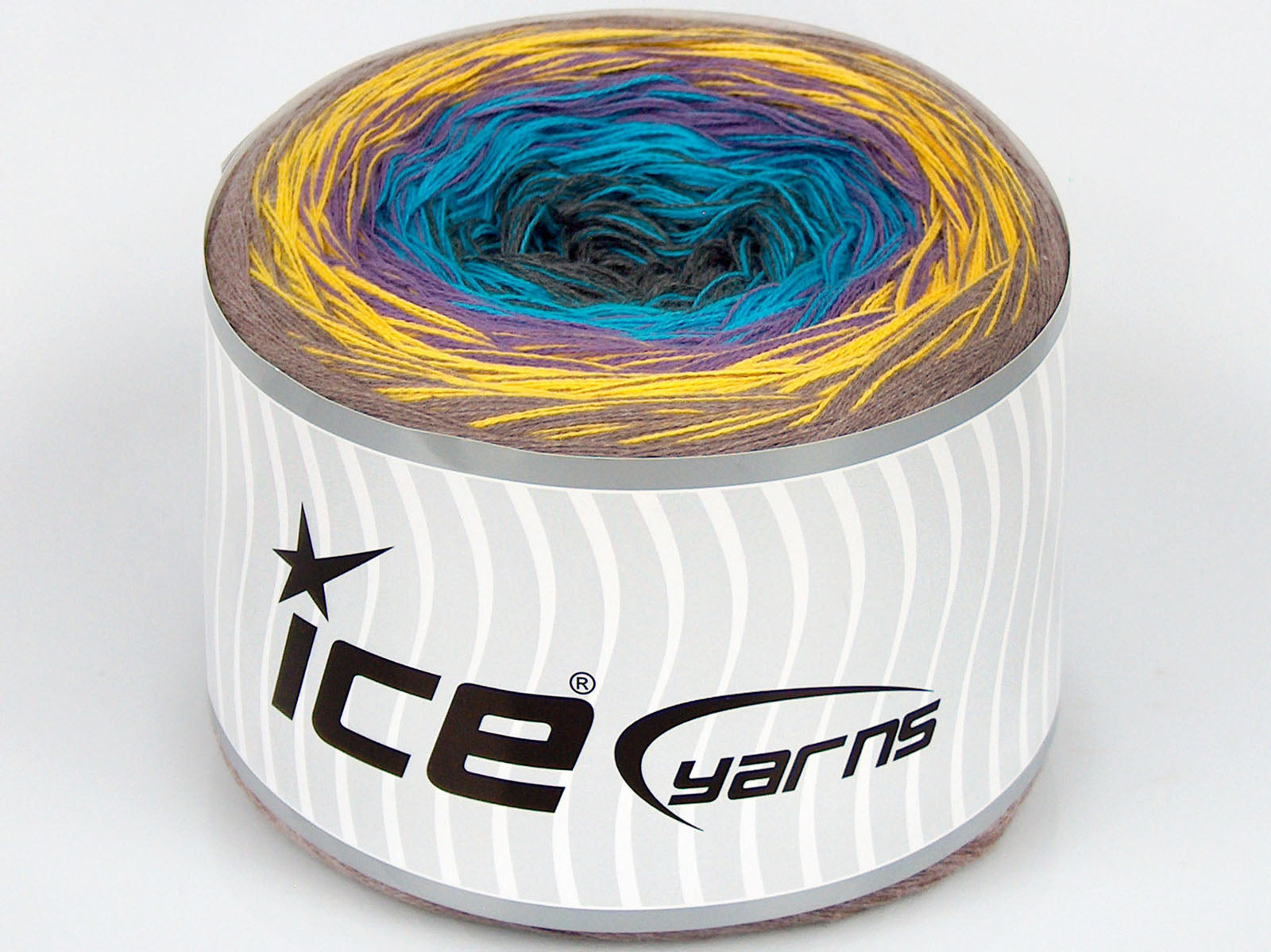 Cakes Cotton Fine Grey, Turquoise, Purple, Yellow, Camel fnt2-76091