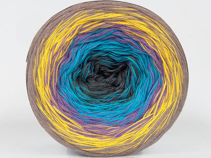 Cakes Cotton Fine Grey, Turquoise, Purple, Yellow, Camel fnt2-76091