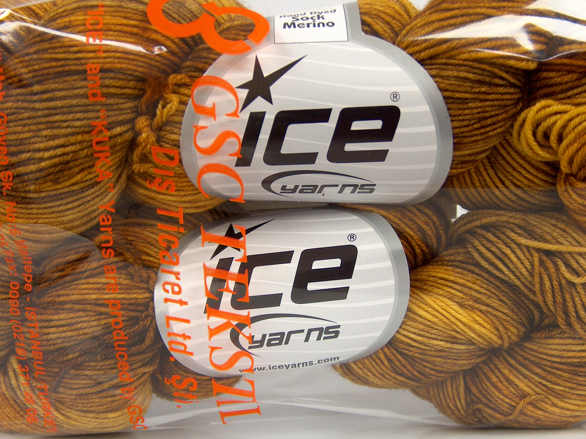 Hand Dyed Sock Merino Olive Green Shades fnt2-76804