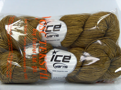 Ice Yarns Laine mérinos extrafine teinte à la main – Mousse antique – 100 % laine mérinos extrafine superwash