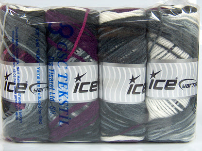 Ambiance Black, Grey Shades, Purple, Pink fnt2-77411